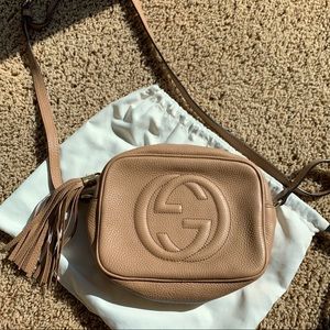Gucci Soho Small Disco Tan Leather Crossbody Bag